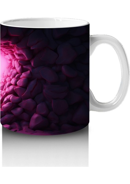 Pembe Işıklar Arasında Parlayan Kelebek – Baskılı Kahve Kupası fırsatları