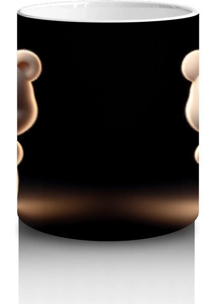 Sahne Işığında Arkası Dönük Peluş Ayı – Baskılı Kahve Kupası modelleri