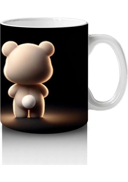 Sahne Işığında Arkası Dönük Peluş Ayı – Baskılı Kahve Kupası fırsatları