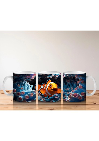 Dalgalar Içinde Neşeli Palyaço Balığı – Baskılı Kahve Kupası indirimleri