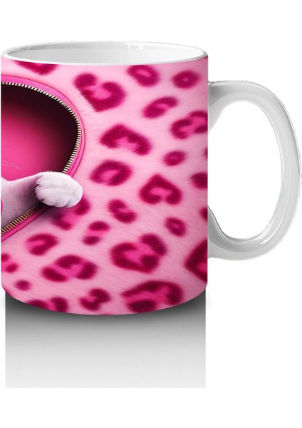 Kalpli Yastık Tutan Beyaz Kedi – Baskılı Kahve Kupası fırsatları