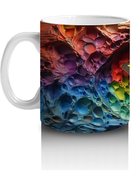 Renkli Kaya Oyuntusunda Turuncu Kelebek – Baskılı Kahve Kupası fiyatları