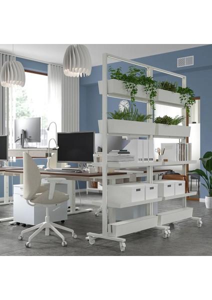 Mıttzon Panel Iskeleti 85 x 205 x 50 cm Beyaz Tekerlekli Ofis Düzenleyici indirimleri