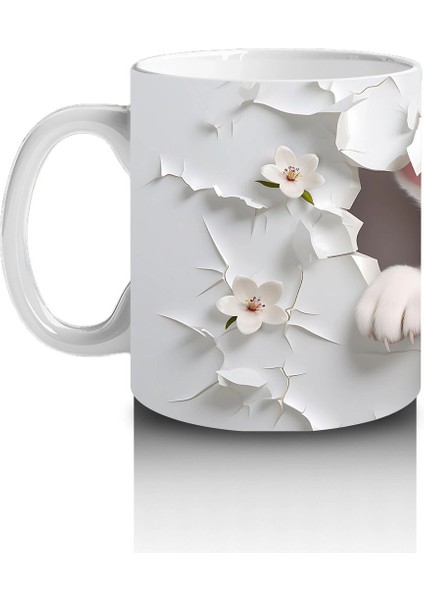 Beyaz Çiçekler Arasında Yavru Köpek – Baskılı Kahve Kupası fiyatları