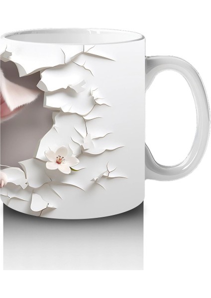 Beyaz Çiçekler Arasında Yavru Köpek – Baskılı Kahve Kupası fırsatları