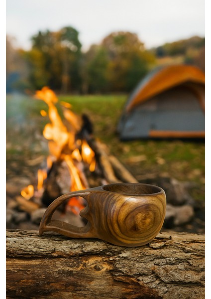 El Yapımı Ceviz Ağacı Kuksa Bardak – Model No: 22