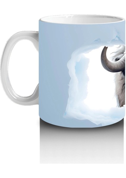 Gökyüzü Fonunda Yaban Mandası Figürü – Baskılı Kupa fiyatları