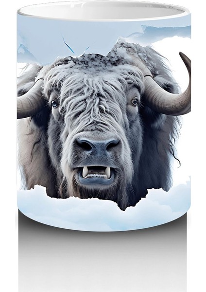 Gökyüzü Fonunda Yaban Mandası Figürü – Baskılı Kupa modelleri