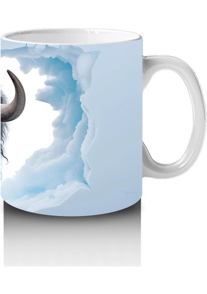 Gökyüzü Fonunda Yaban Mandası Figürü – Baskılı Kupa fırsatları