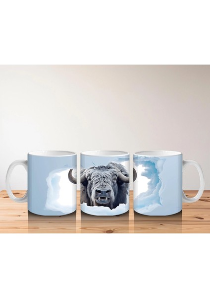 Gökyüzü Fonunda Yaban Mandası Figürü – Baskılı Kupa indirimleri