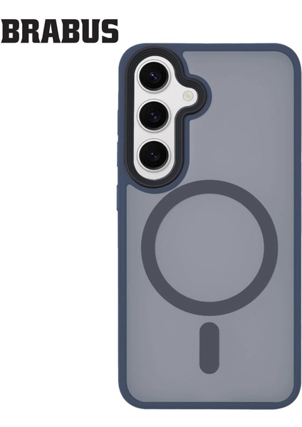 Samsung S25 Plus Anti-Shock Magsafe Özellikli Kenarları Yumuşak Buzlu Mat Fall Silikon Kılıf