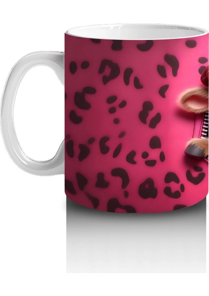 Leopar Desenli Kalpler Arasında Tatlı Buzağı – Baskılı Kupa fiyatları