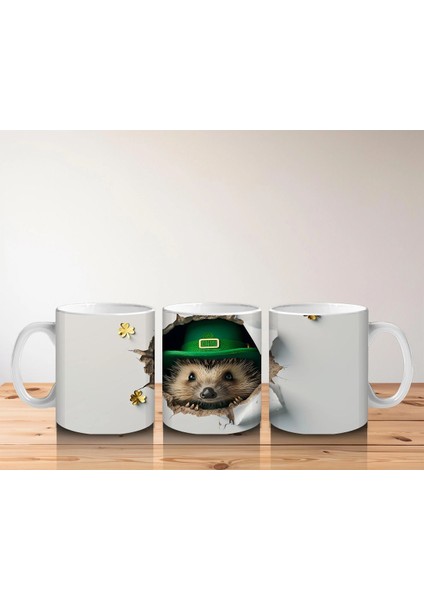 Çatlak Duvardan Bakan Şapkalı Kirpi – Baskılı Kahve Kupası indirimleri