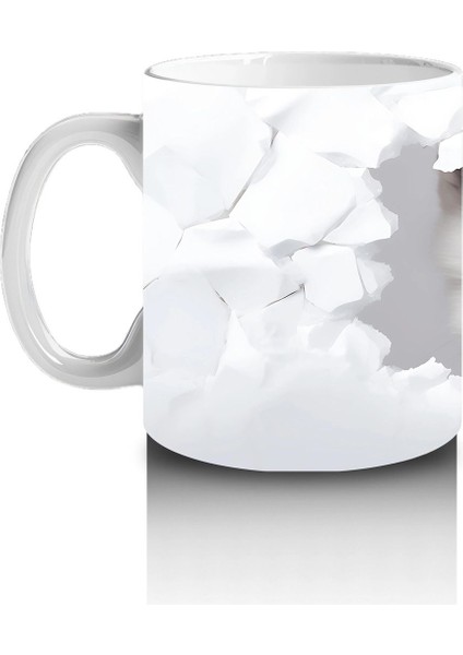 Beyaz Yapraklar Önünde Yavru Tilki– Baskılı Kahve Kupası fiyatları