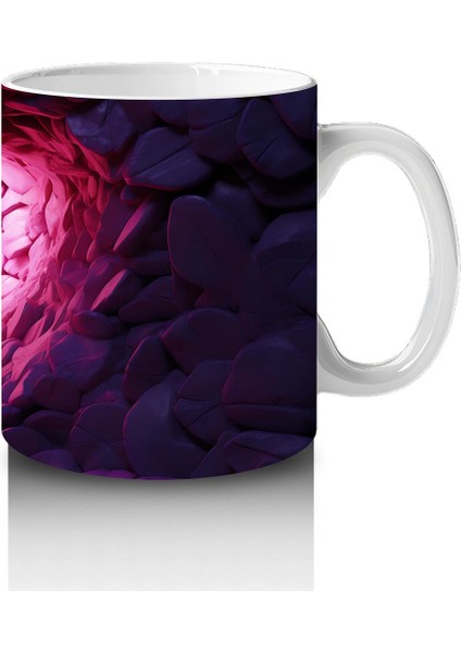 Kalp Şeklinde Işıltılı Taşlar Arasında Kelebek – Baskılı Kahve Kupası fırsatları