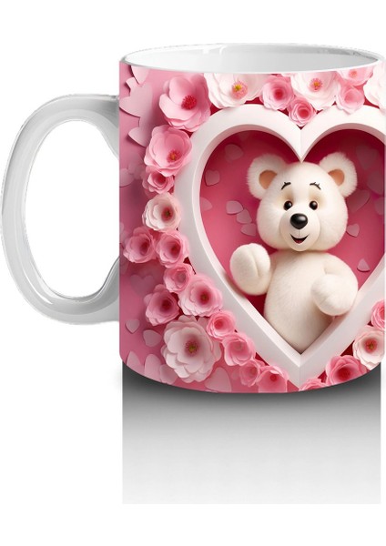 Kalp Içinde Oturan Ayıcık Çifti – Baskılı Kahve Kupası fiyatları