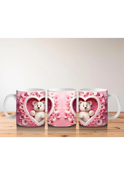 Kalp Içinde Oturan Ayıcık Çifti – Baskılı Kahve Kupası indirimleri