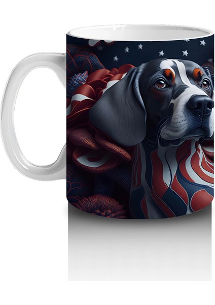 Kırmızı Gotik Kalpli Desenlerle Basset Hound Kupa Bardak fiyatları