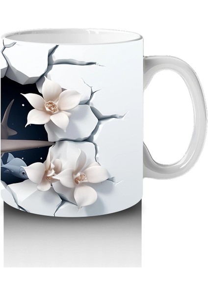 Çatlak Duvar Arasında Sinsi Köpekbalığı – Baskılı Kahve Kupası fırsatları