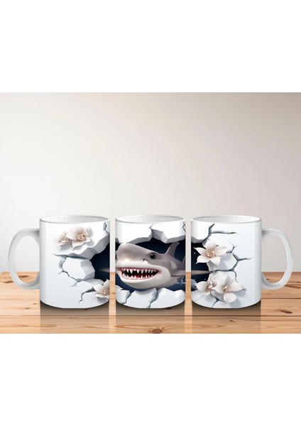 Çatlak Duvar Arasında Sinsi Köpekbalığı – Baskılı Kahve Kupası indirimleri