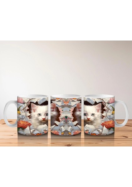 Çiçekler Arasında Yavru Kediler – Baskılı Kahve Kupası indirimleri