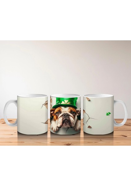 St. Patrick Şapkasıyla Çatlakta Bulldog – Baskılı Kahve Kupası indirimleri