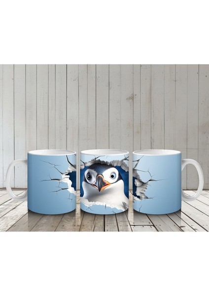 Çatlak Duvar Arasında Şaşkın Baykuş – Baskılı Kahve Kupası