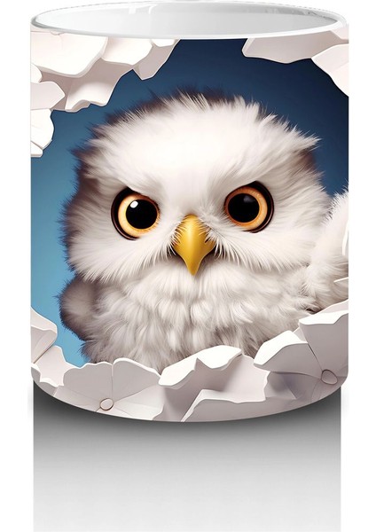 Kiraz Çiçeği Detaylı Sevimli Baykuş – Baskılı Kahve Kupası modelleri