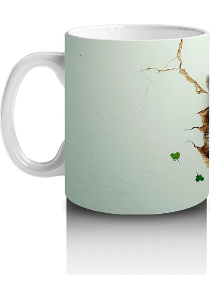 St. Patrick Şapkalı Tüylü Rakun – Baskılı Kahve Kupası fiyatları