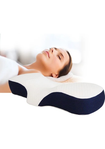 Premium Ortopedik Hafızalı Köpük Yastık | Ergonomik Boyun Desteği | Yan ve Sırt Üstü Uyuyanlar Için | Konforlu ve Destekleyici Uyku Yastığı