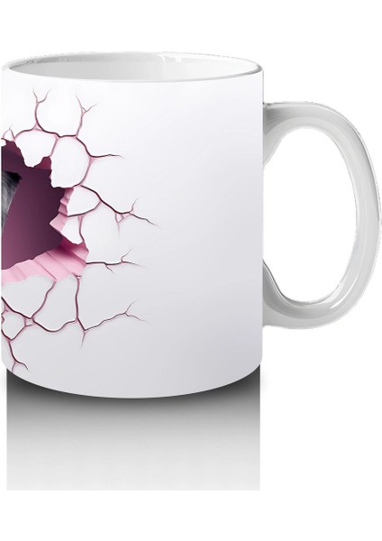 Çatlak Duvardan Bakan Neşeli Schnauzer – Baskılı Kahve Kupası fırsatları