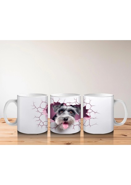 Çatlak Duvardan Bakan Neşeli Schnauzer – Baskılı Kahve Kupası indirimleri