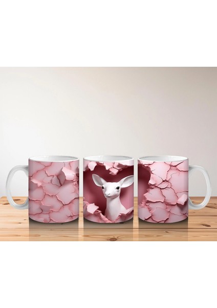 Pembe Doku Arasında Sevimli Ceylan - Baskılı Kahve Kupası indirimleri