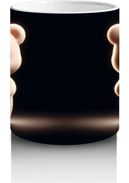 Çiçek Tutan Sevimli Ayıcık Figürü – Baskılı Kahve Kupası modelleri