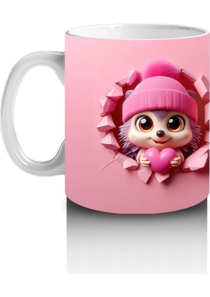 Ponponlu Şapkalı Maskot Kız ve Örgü Bere Figürü – Baskılı Kahve Kupası fiyatları