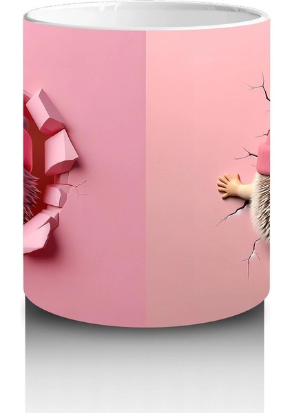 Ponponlu Şapkalı Maskot Kız ve Örgü Bere Figürü – Baskılı Kahve Kupası modelleri