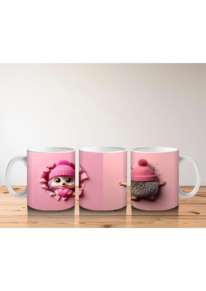 Ponponlu Şapkalı Maskot Kız ve Örgü Bere Figürü – Baskılı Kahve Kupası indirimleri