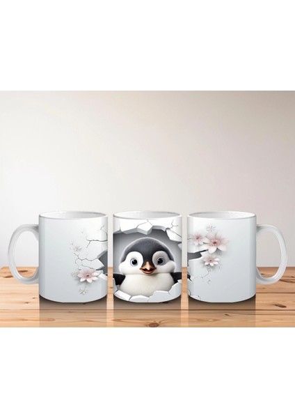 Sakura Çiçekleriyle Sevimli Penguen – Baskılı Kahve Kupası indirimleri