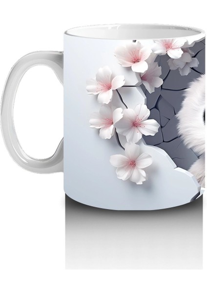 Kiraz Çiçekleri Arasında Minik Baykuş - Baskılı Kahve Kupası fiyatları