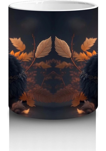 Yılbaşı Işıkları Arasında Siyah Kediler – Baskılı Kahve Kupası modelleri