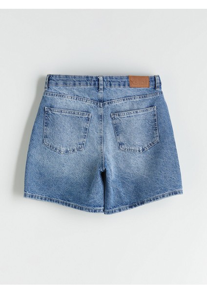 Yeni Sezon Dar Fit Kadin Jean Sort - S5RC66Z8 indirimleri