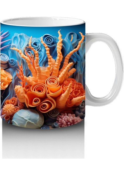 Sualtı Dünyasında Renkli Mercanlar ve Balıklar – Baskılı Kahve Kupası fırsatları