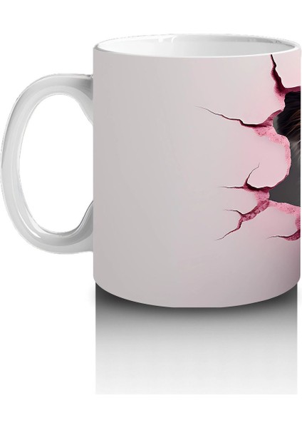 Çatlak Duvardan Bakan Siyah Beyaz Köpek – Baskılı Kahve Kupası fiyatları