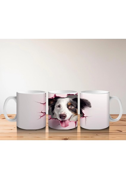 Çatlak Duvardan Bakan Siyah Beyaz Köpek – Baskılı Kahve Kupası indirimleri