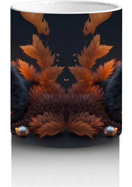 Yılbaşı Süslemeleriyle Işıklı Kediler – Baskılı Kahve Kupası modelleri