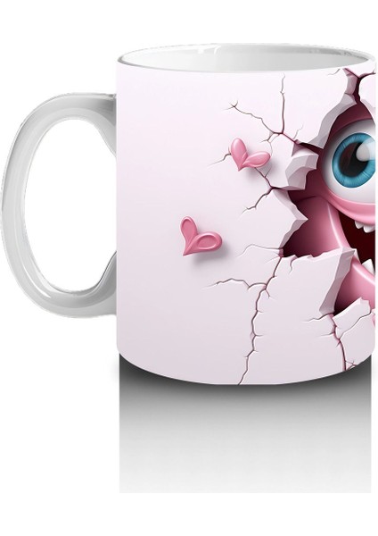 Ağzı Açık Sevimli Yaratık Maskotu – Baskılı Kahve Kupası fiyatları