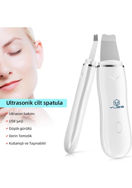 Ultrasonik Spatula Yüz Temizleme Cihazı Siyah Nokta Temizleme Peeling Aleti fırsatları