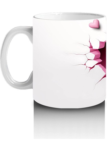 Duvarı Delen Beyaz Kedi Yavrusu – Baskılı Kahve Kupası fiyatları