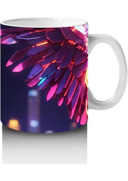 Renkli Neon Işıklarla Dans Eden Kediler – Baskılı Kahve Kupası fırsatları