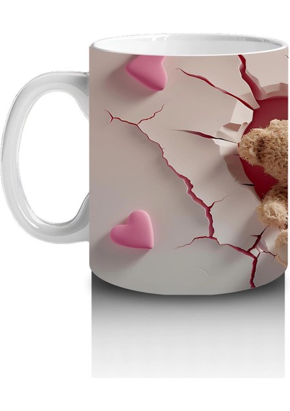 Kalplerle Süslenmiş Sarılan Ayıcıklar – Baskılı Kahve Kupası fiyatları